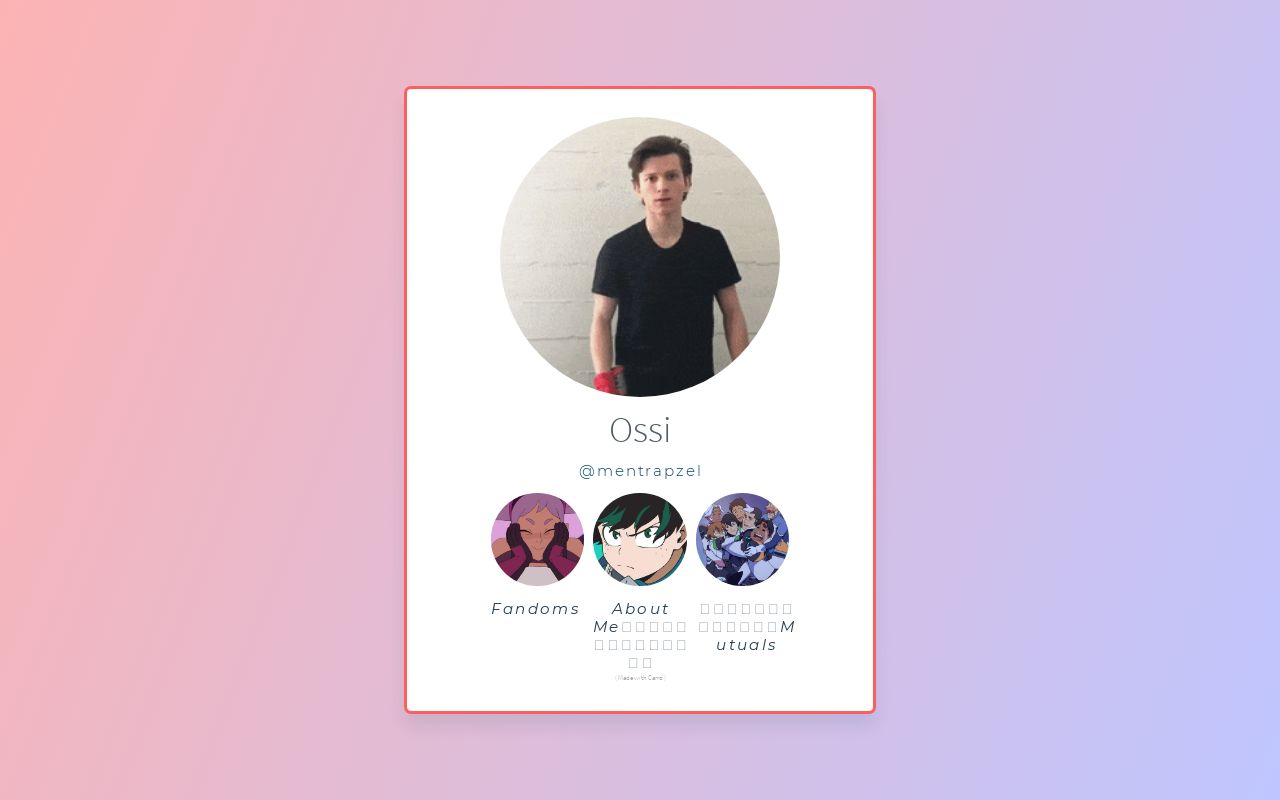 Carrd profile picture for @ossi